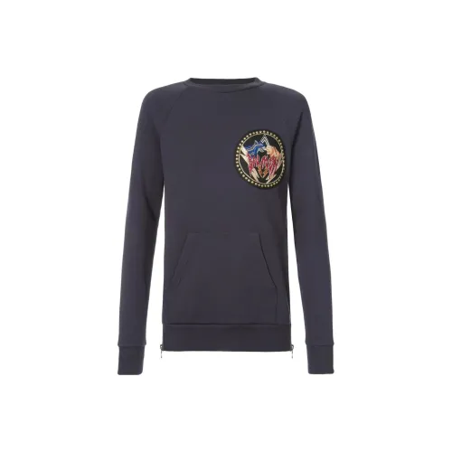 BALMAIN Темно-синие мужские свитеры