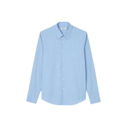 Sandro Небесно-голубой Мужские Рубашки