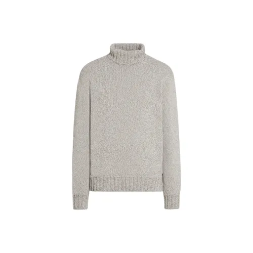 Ermenegildo Zegna Светлый тауп Мужские кашемировые свитеры