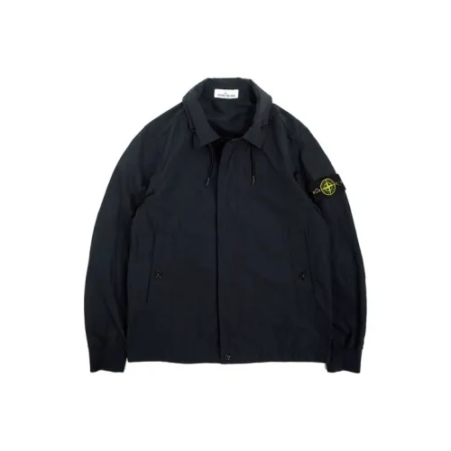 Stone Island Темно-синие мужские куртки