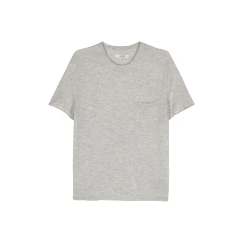 Zadig Voltaire SS24 Кашемир Свитер Мужской Серый