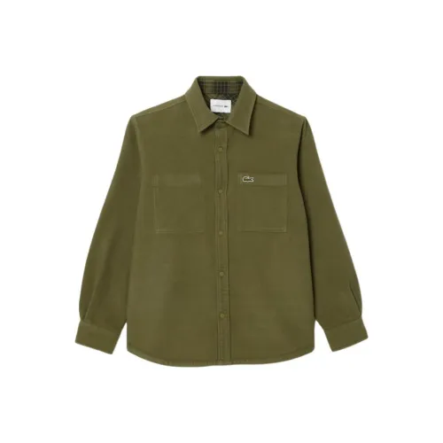 LACOSTE Армейский зеленый Мужские рубашки