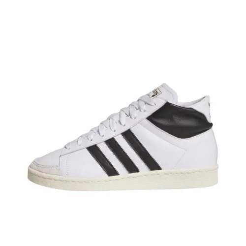 Adidas Originals Slip Резистентный к истиранию Высокий топ Скейтборд Кроссовки Мужские Белый Черный