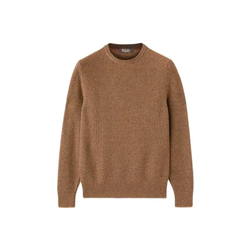 Loro Piana Пшеница Золото Мужские Кашемировые Свитера