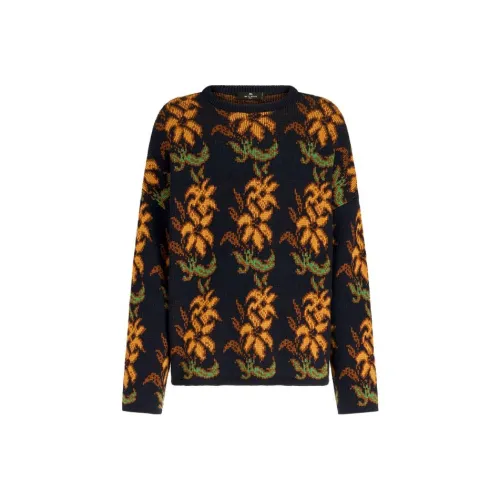 ETRO Черный Желтый Мужские Свитера