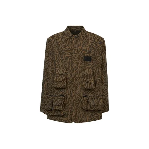 FENDI Куртки и Пальто Мужской Коричневый