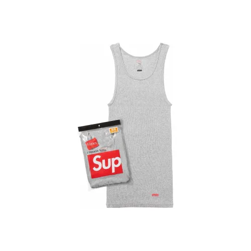 Supreme SS24 WEEK1 Майка Унисекс 3 упаковки Серый