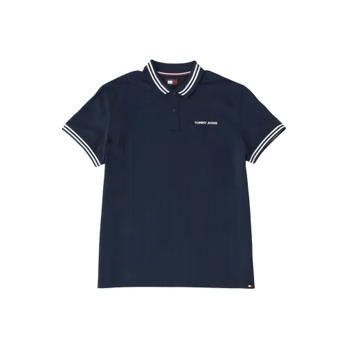 Tommy Hilfiger TJM Классическая Varsity Поло Мужская Морской Синий