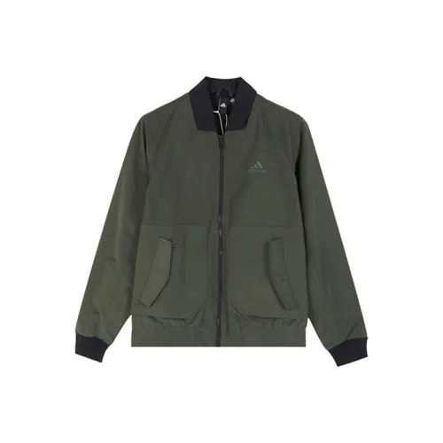 Adidas EI JKT FL Бомба Куртка Мужская Светло-Серый Зеленый