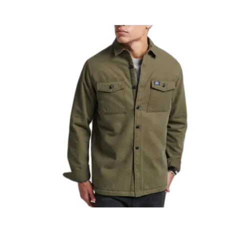 SUPERDRY Зеленые Мужские Рубашки