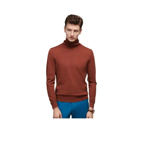 JODOLL Мужские свитеры красного и коричневого цвета