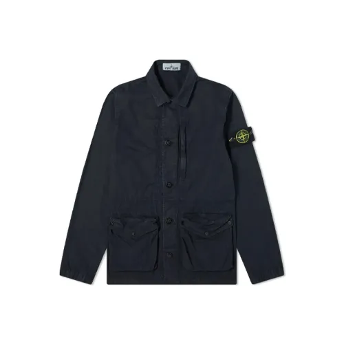 Stone Island Мужские куртки морского синего цвета