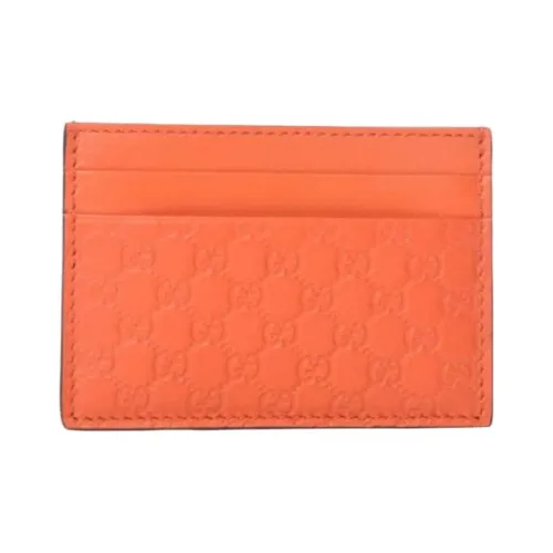 GUCCI Коровья кожа Держатель для карт Унисекс Оранжевый
