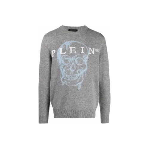 PHILIPP PLEIN Серые Мужские Свитера