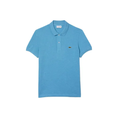 Мужская поло LACOSTE Collaboration светло-синего цвета