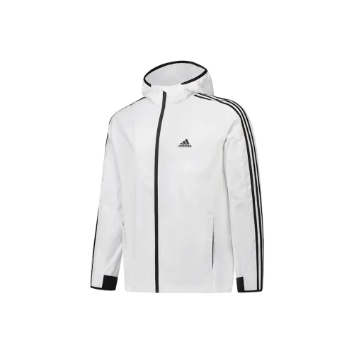 Adidas Ветровка Осенняя Мужская Белая