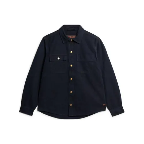 SUPERDRY Мужские Синие Рубашки