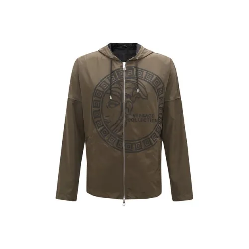 VERSACE Collection Оливково-зеленый Мужской Куртки