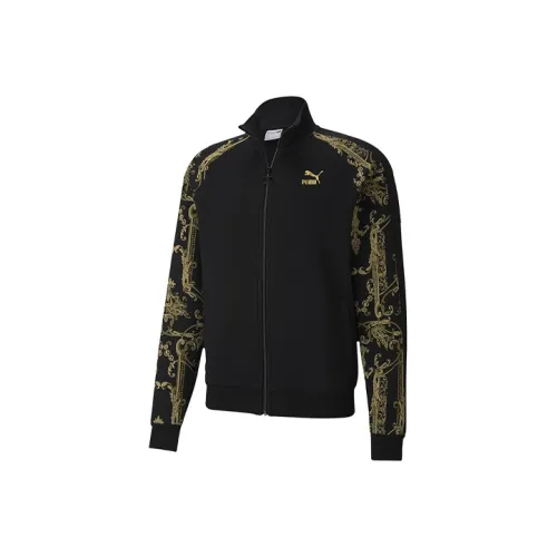PUMA Luxe Aop Черный Золотой Мужские Куртки