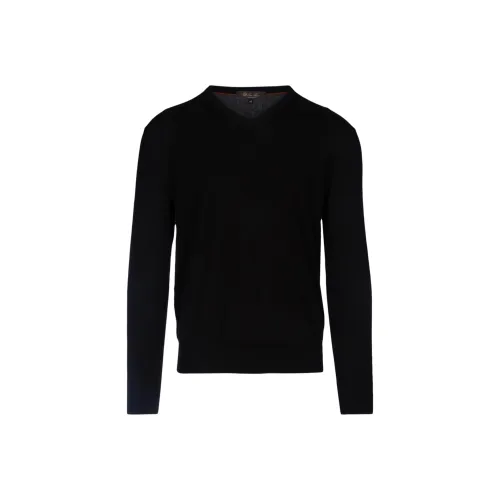 Loro Piana FW24 Кашемир Свитер Мужской Черный