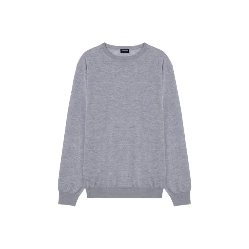 Ermenegildo Zegna Серые Мужские Свитера