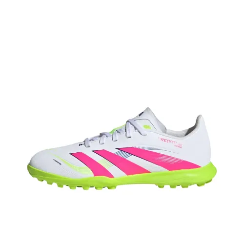 Adidas PREDATOR LEAGUE Детская футбольная обувь, низкий топ, белый, розовый, для детей