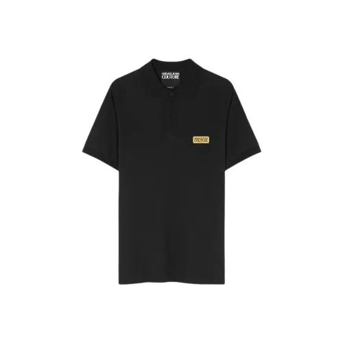 VERSACE JEANS COUTURE SS24 Поло Мужское Черное
