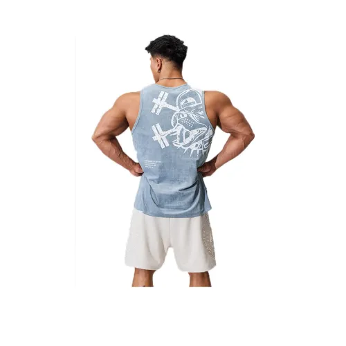 Muscle Dog Майка Мужская Серый Синий