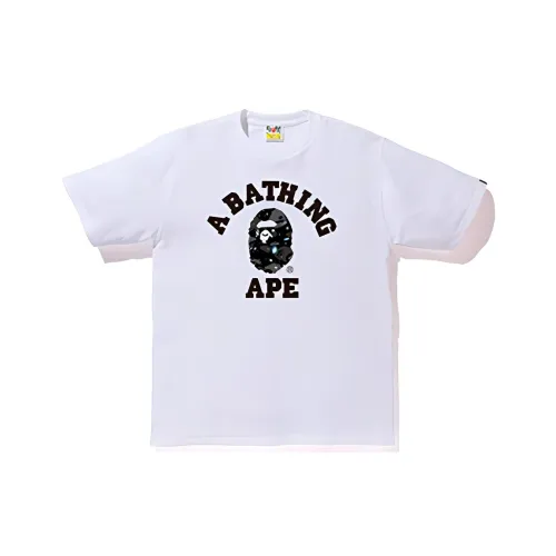 A BATHING APE Head Series T Shirt Unisex White