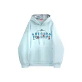 С капюшоном, светло-синий