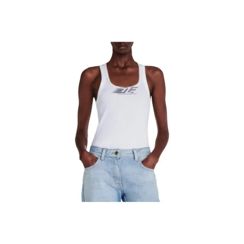 DION LEE SS24 DLE Кружево RIB TANK Топ Унисекс Айвори Айвори