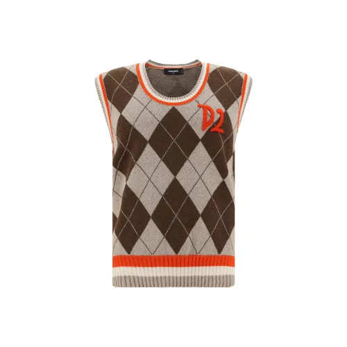 DSQUARED 2 Коричневый Мужской Трикотаж