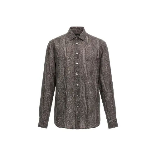 ETRO Мужские Черные Рубашки