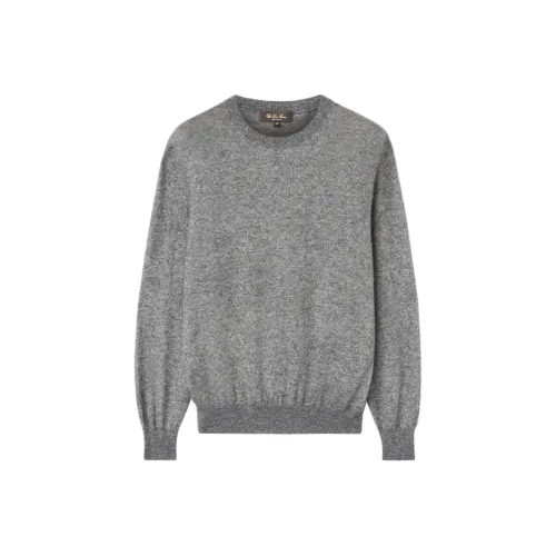 Loro Piana Серый Мужской Кашемировый Свитер