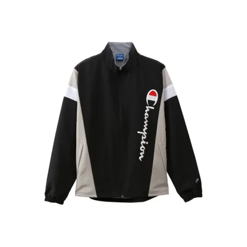 Champion Куртка Японская версия Унисекс Черный Серый