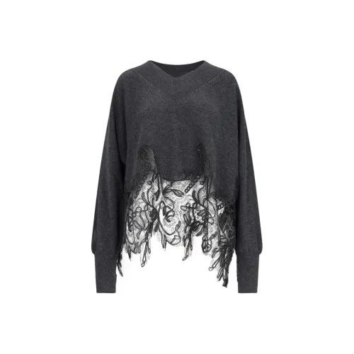 ERMANNO SCERVINO Серый Мужской Кашемировый Свитер