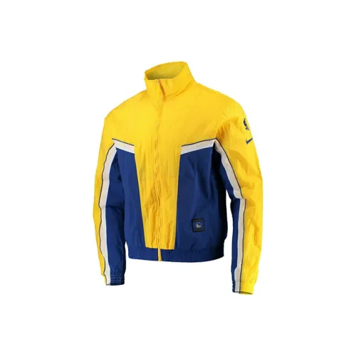 Nike Куртка Golden State Warriors Мужская Желтая Синяя Многоцветная