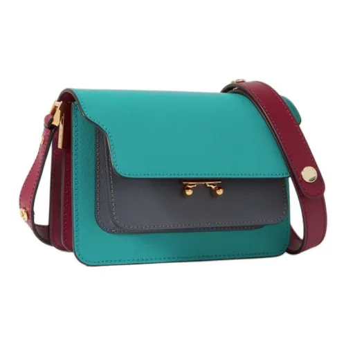 MARNI Основная часть Кожа Сумка на плечо Мини Женские Синий