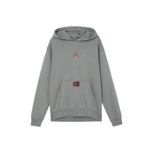 Jordan Brooklyn Fleece Толстовка Мужской Asphalt Серый Fitness Красный