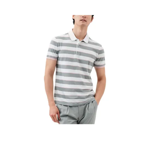 JODOLL Поло Мужское Серый Белый