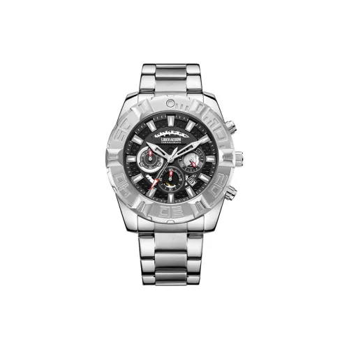 LIBER AEDON Кварцевый механизм стальной ремешок черный циферблат мужские часы