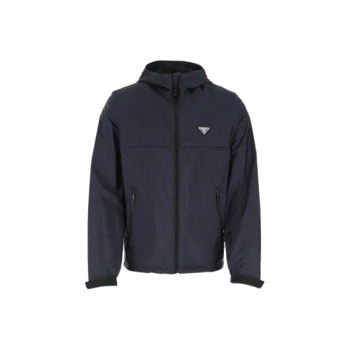 PRADA Темно-синие мужские куртки