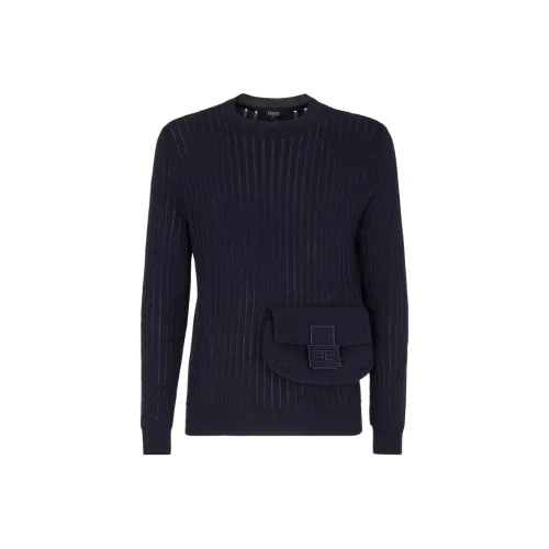 FENDI Синие Мужские Свитера