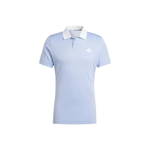 Adidas Поло Мужское Светло-Синий