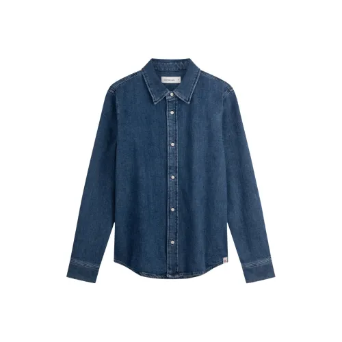 CALVIN KLEIN Рубашка Мужская Джинсовая Синяя