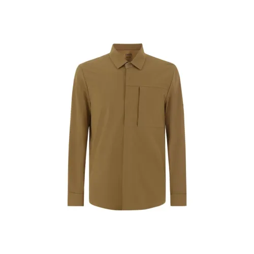 DIKENI Рубашка Мужская Оранжевая Желтая