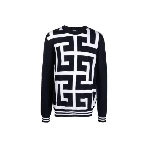 BALMAIN Черные Мужские Свитера
