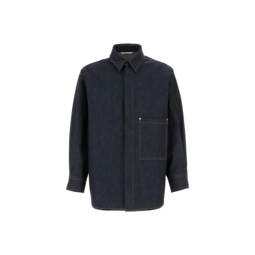 Valentino SS24 Рубашка Мужская Темно-синяя