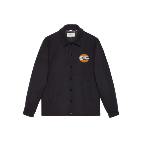 GUCCI Темно-синие мужские куртки