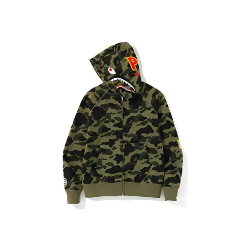 A BATHING APE Bape Свитшот Унисекс Камуфляж Зеленый